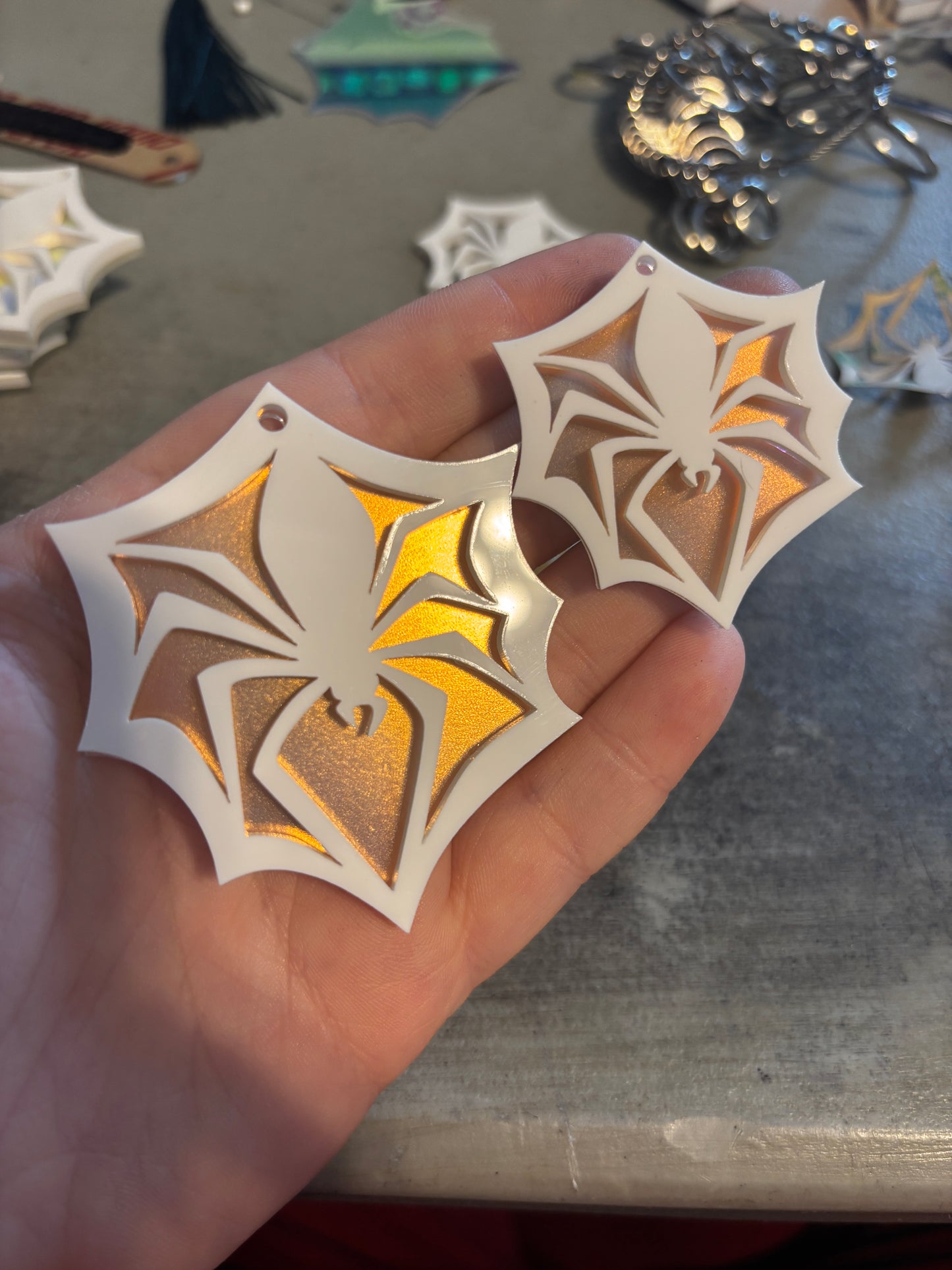 Spider snowflake ornaments