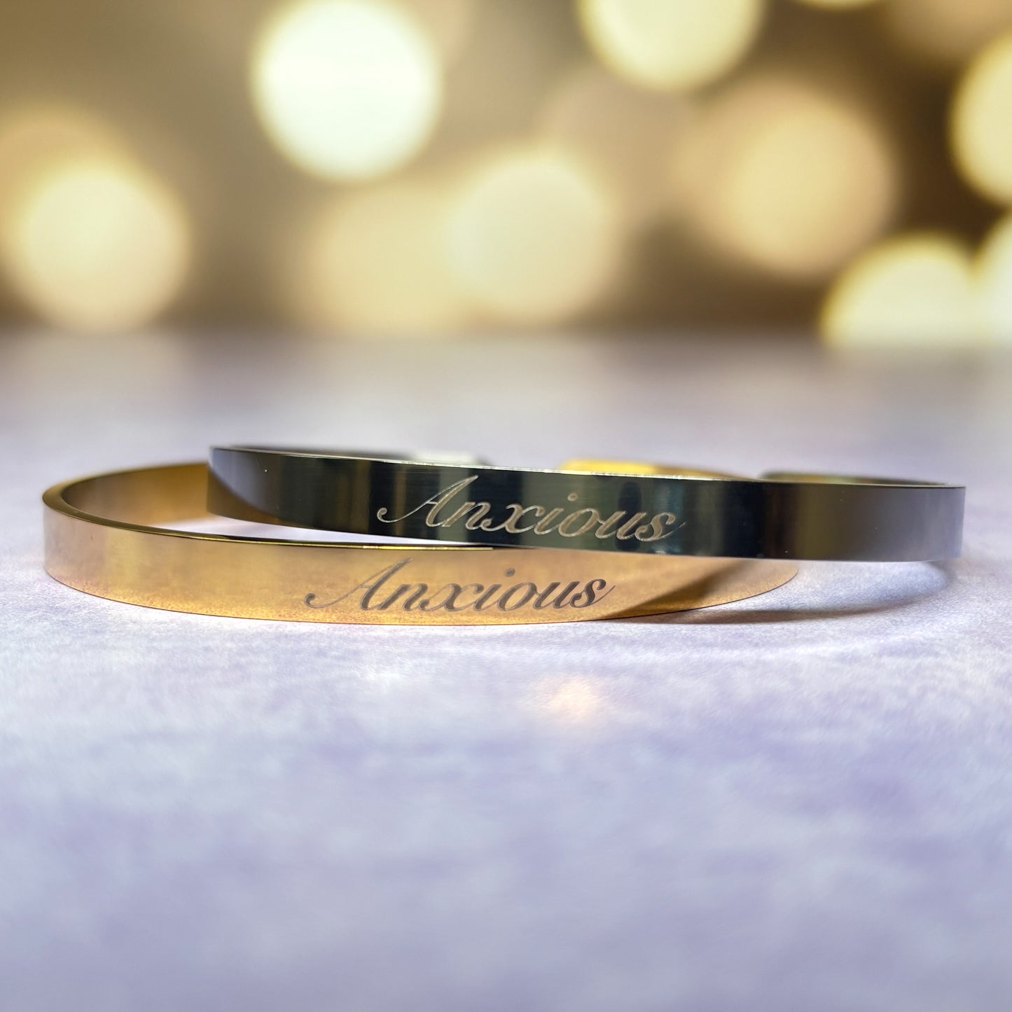 Anxious bangle bracelet