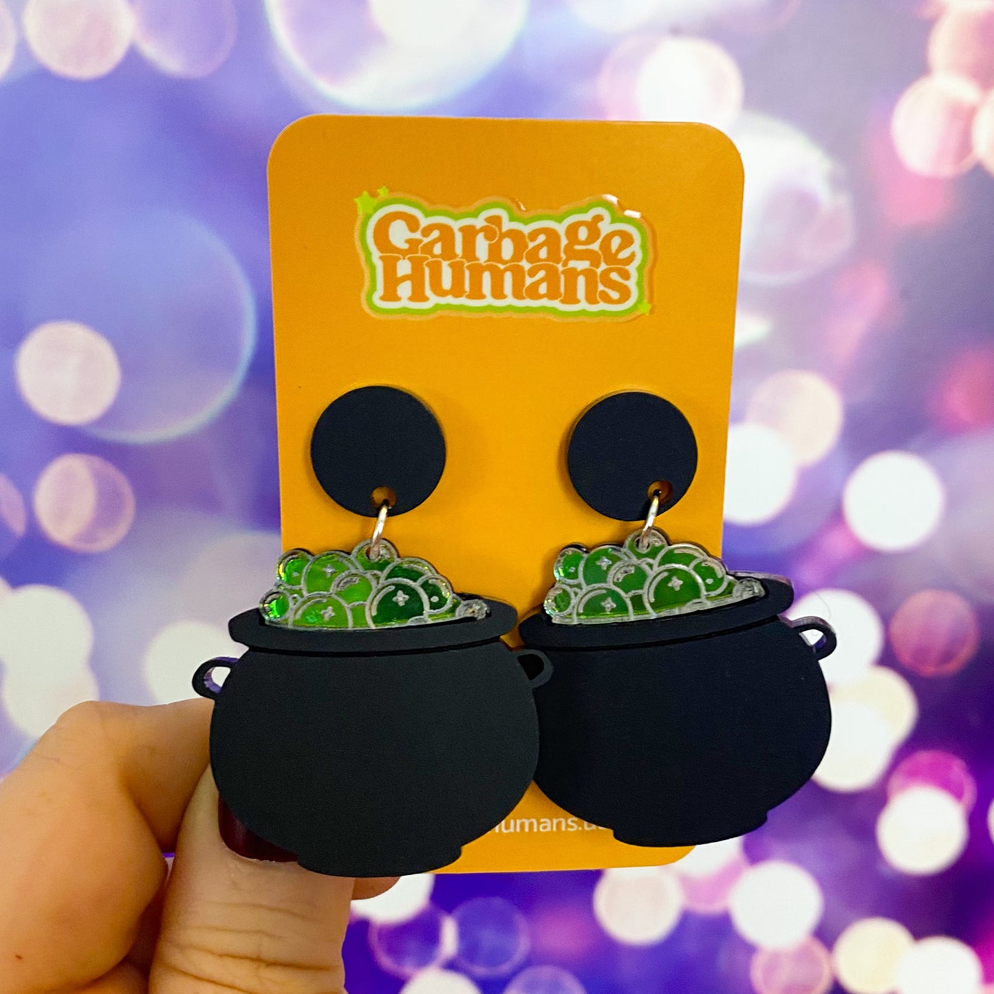 Black Cauldron Earrings