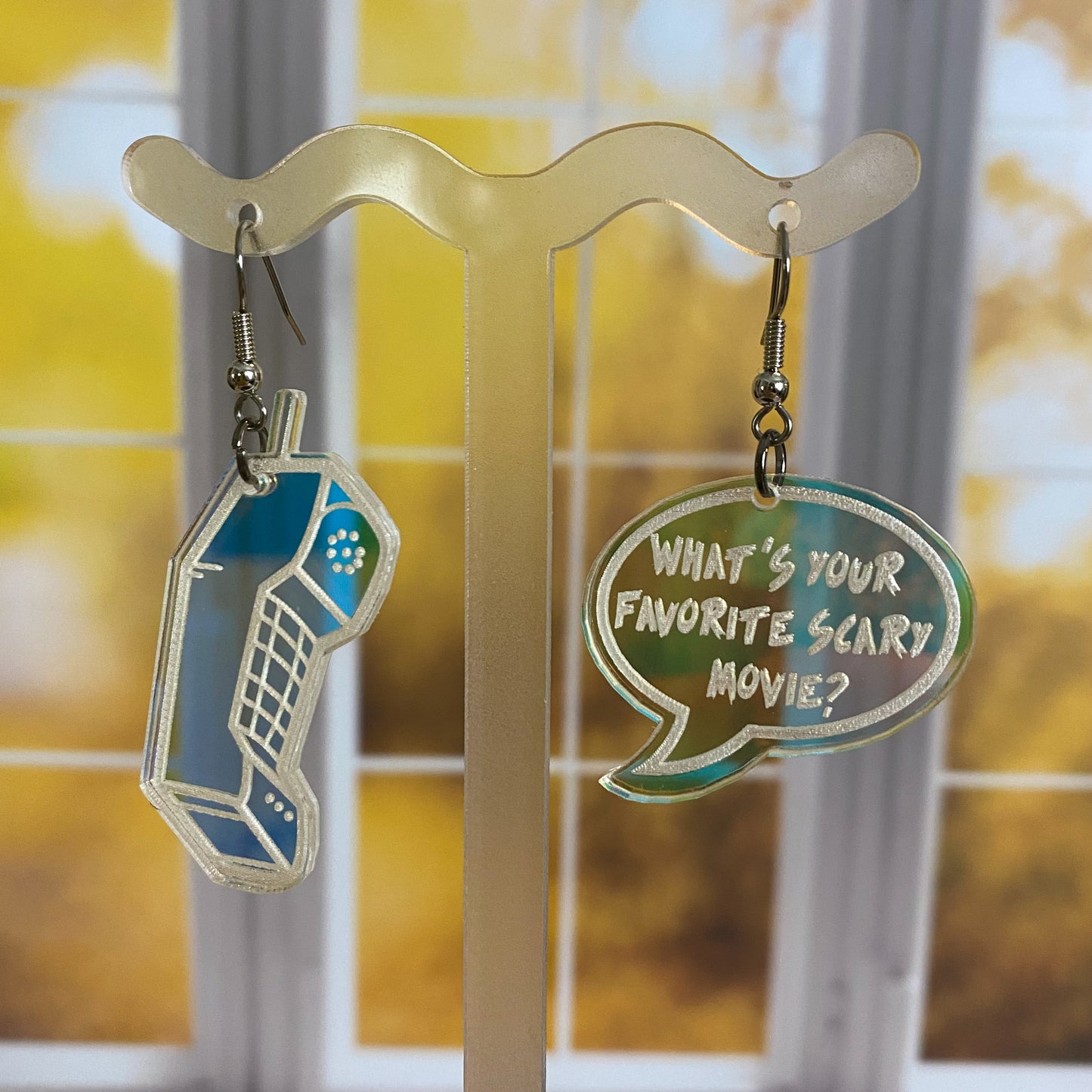 Scary Movie Iridescent Earrings
