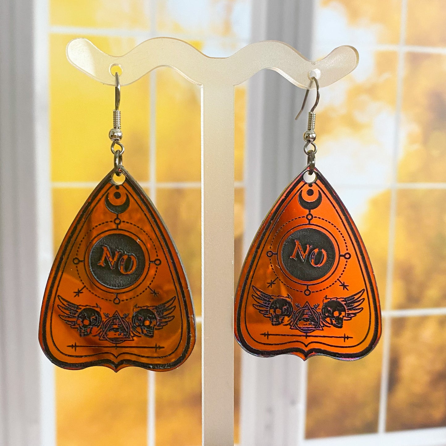 Planchette Dark Iridescent Earrings
