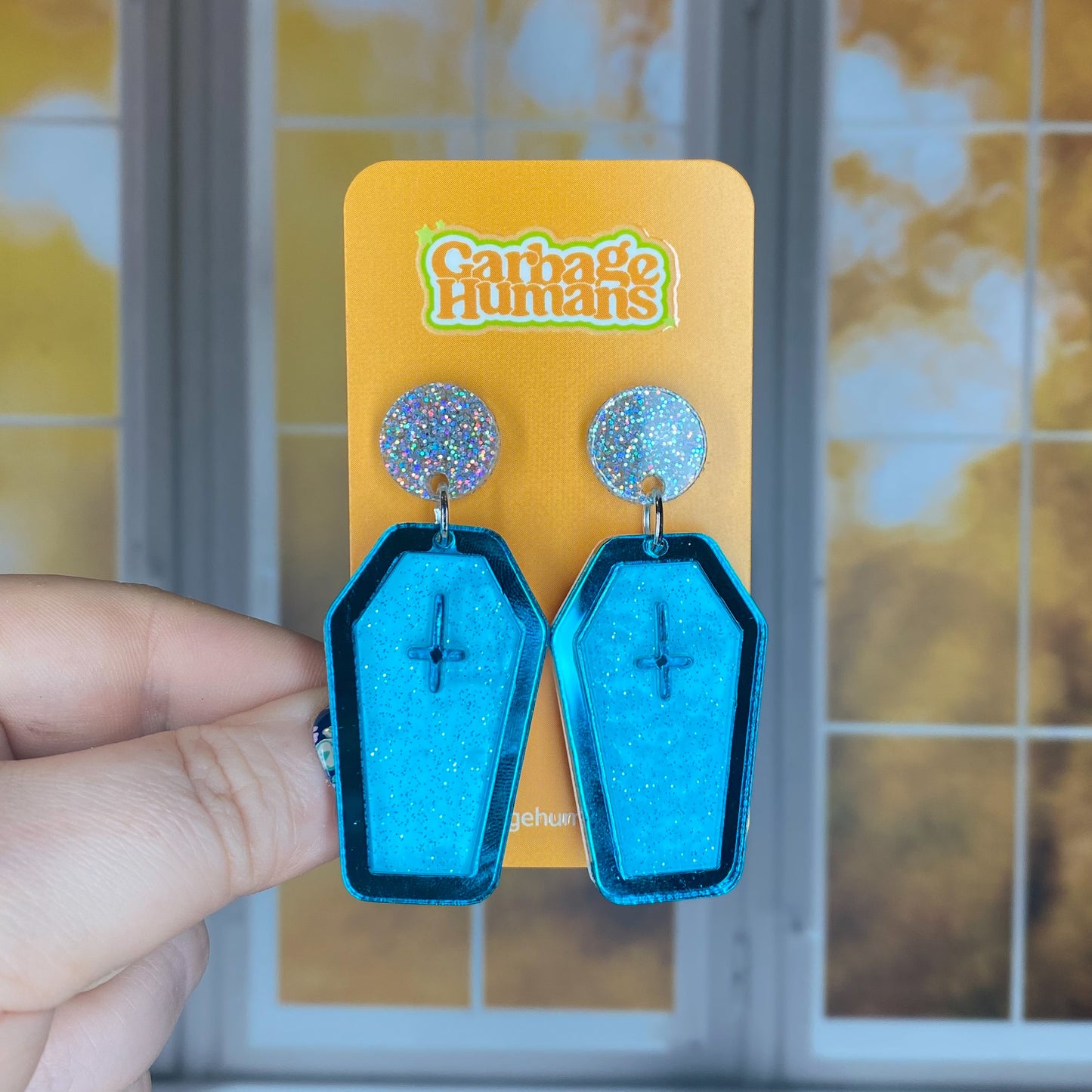 Jelly Coffin Outline Earrings