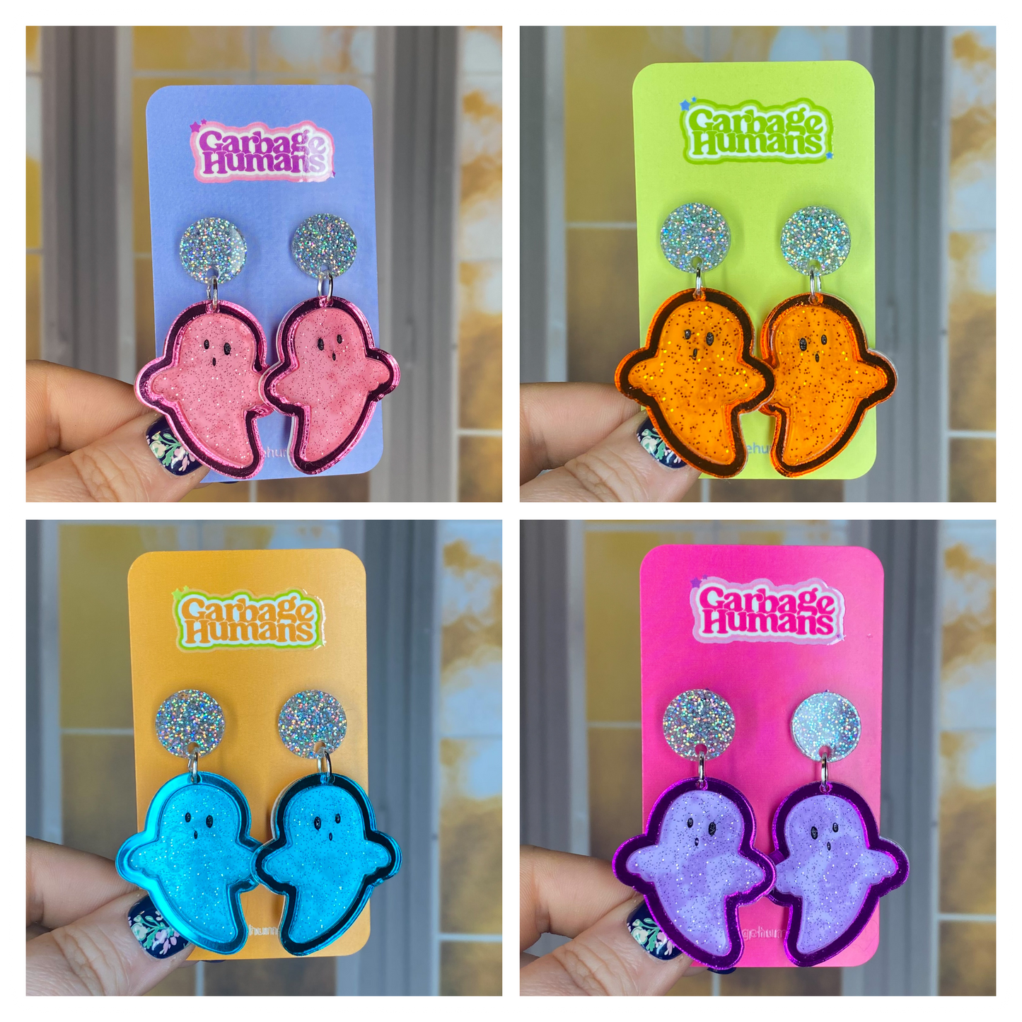 Jelly Ghost Outline Earrings