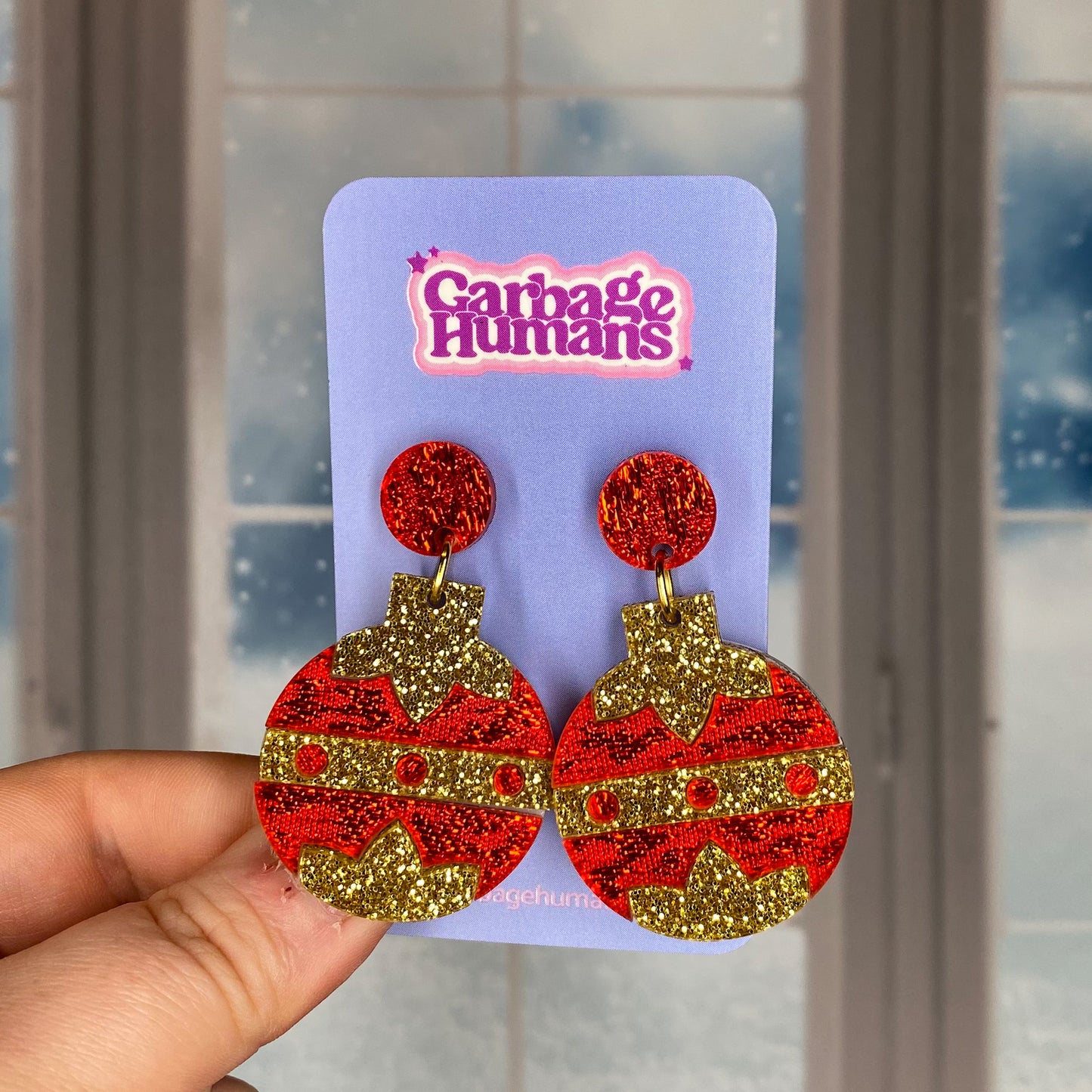 Round Ornament Earrings