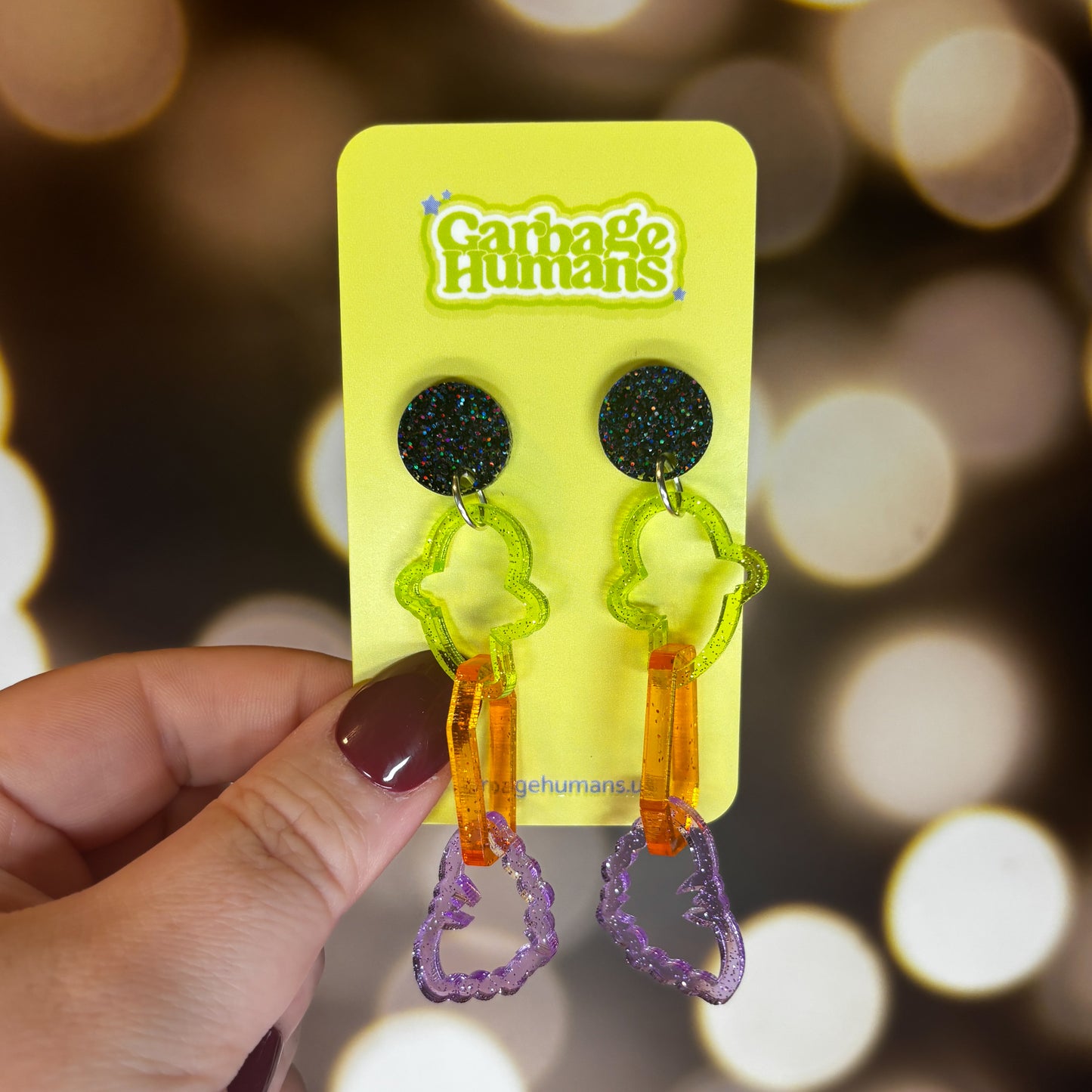 3 link earrings Halloween