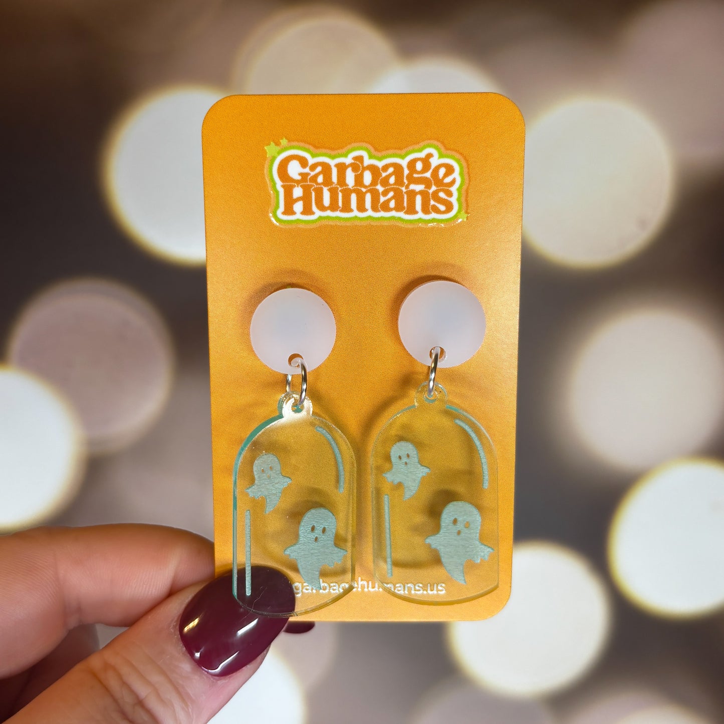 Ghosts in a bell jar earrings