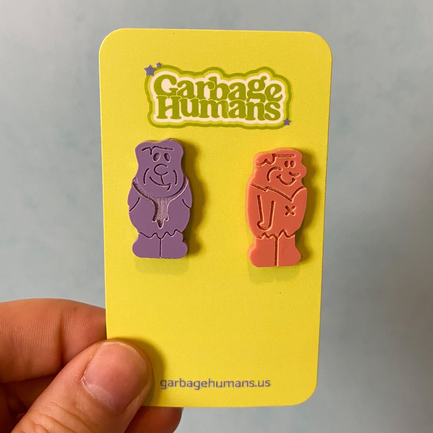 Flintstone vitamin stud earrings