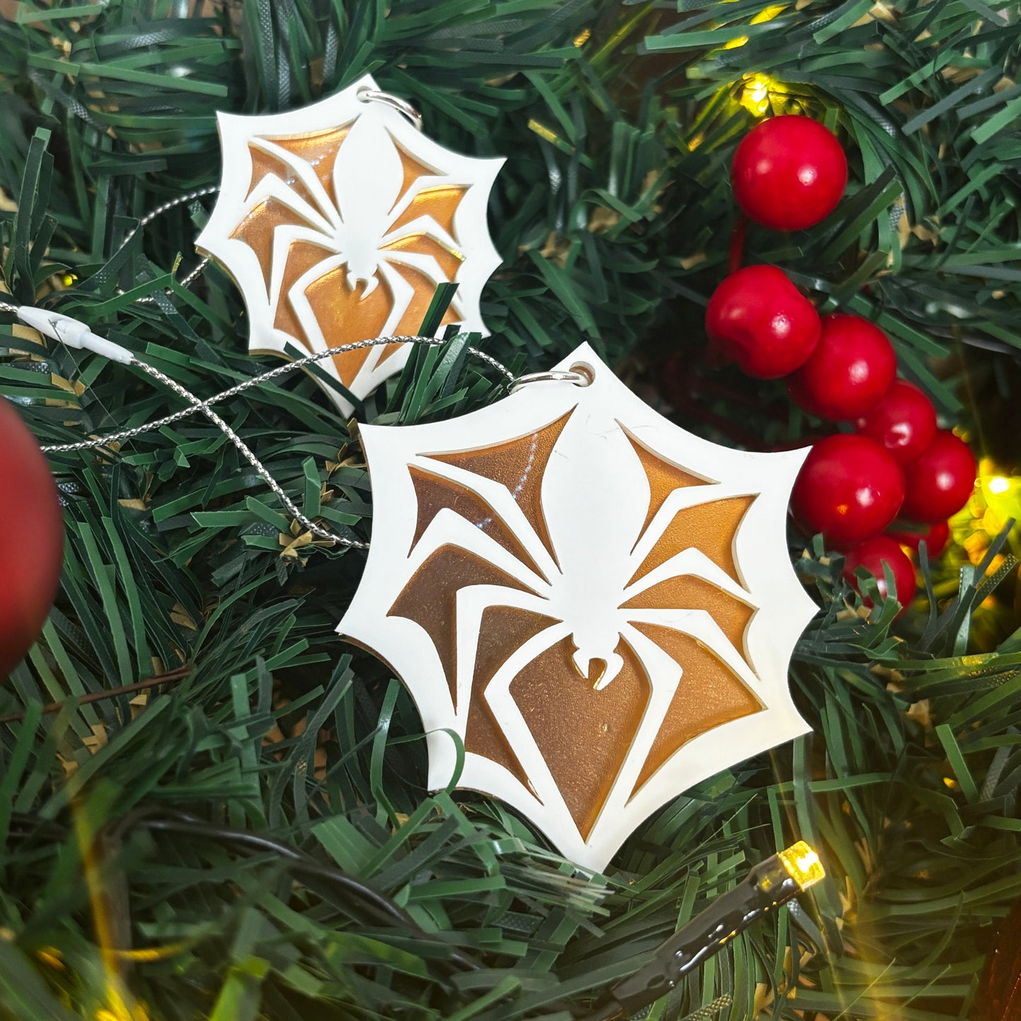Spider snowflake ornaments
