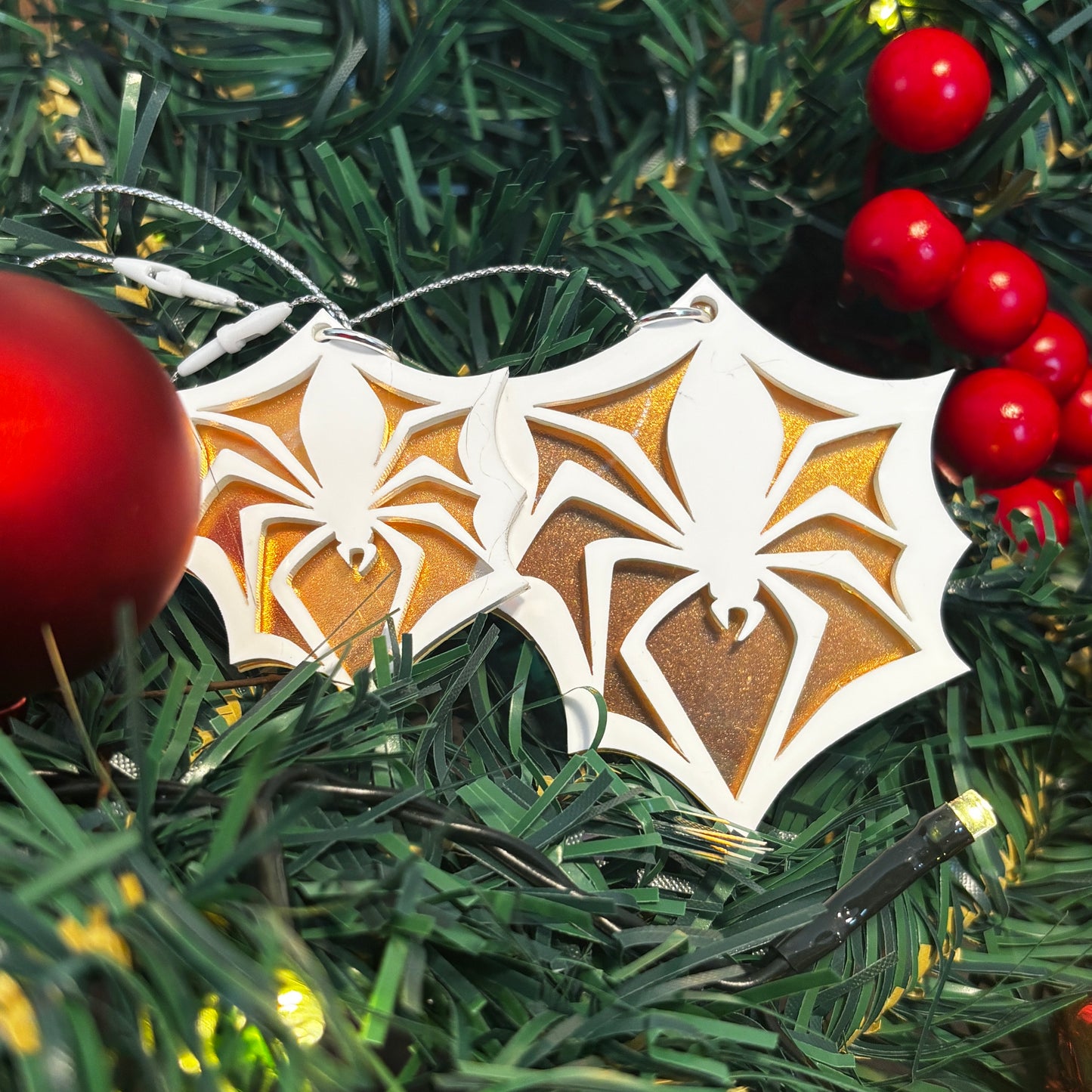 Spider snowflake ornaments