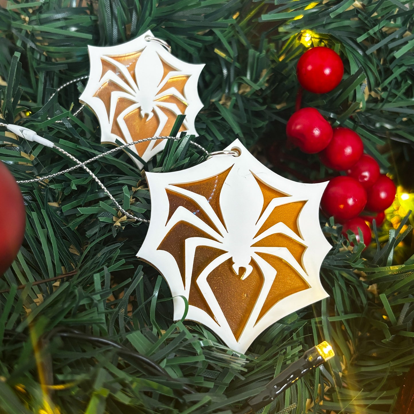 Spider snowflake ornaments