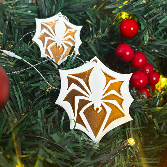 Spider snowflake ornaments
