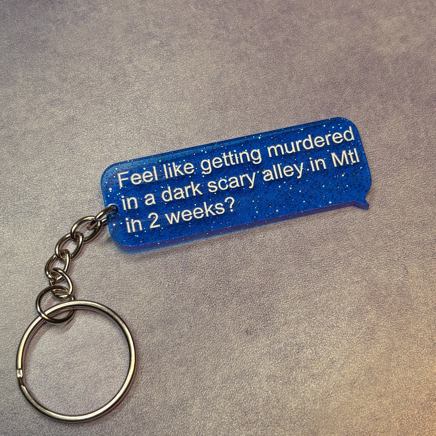 “Dark Alley” keychain or kindle/phone charm