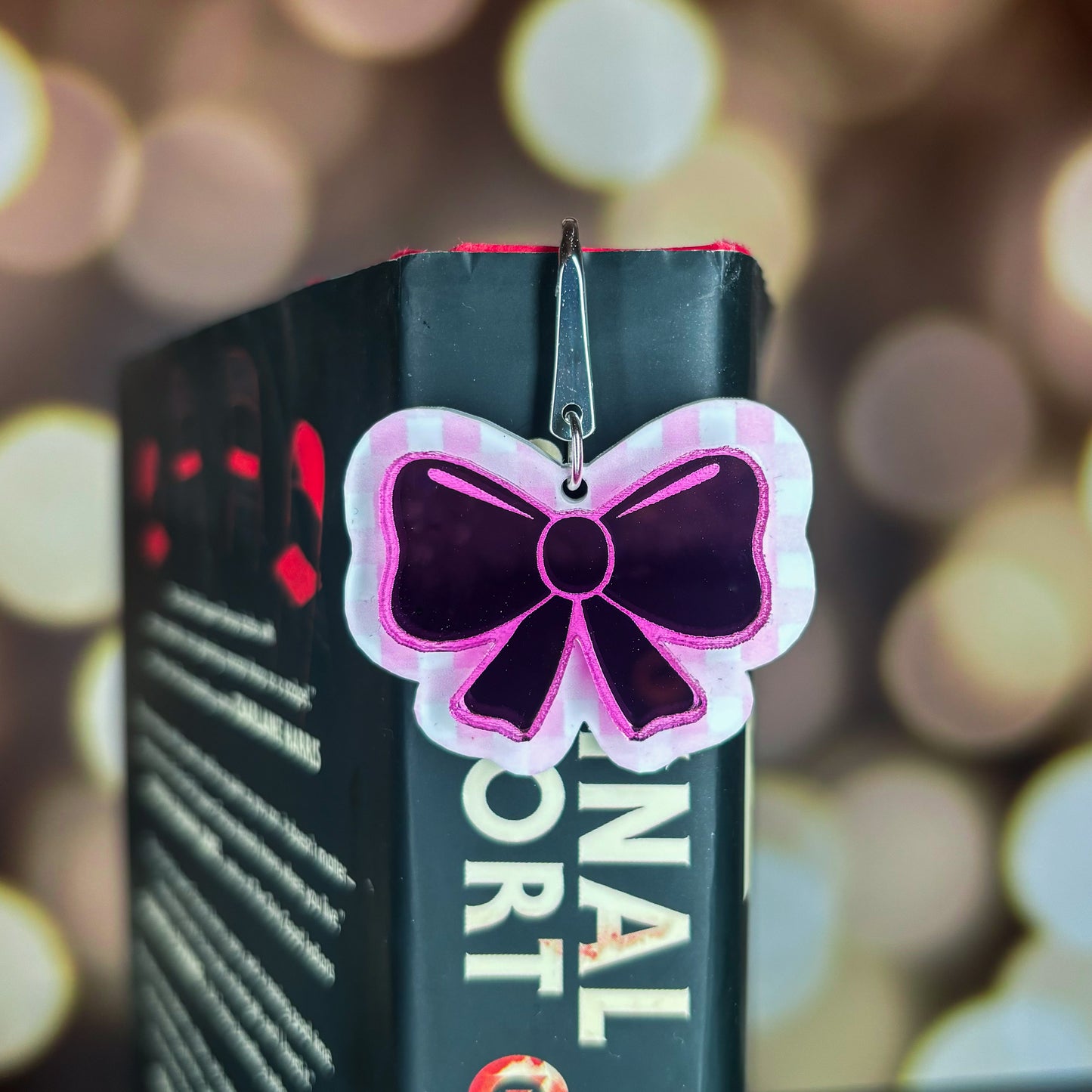 Pink Bow Bookmark