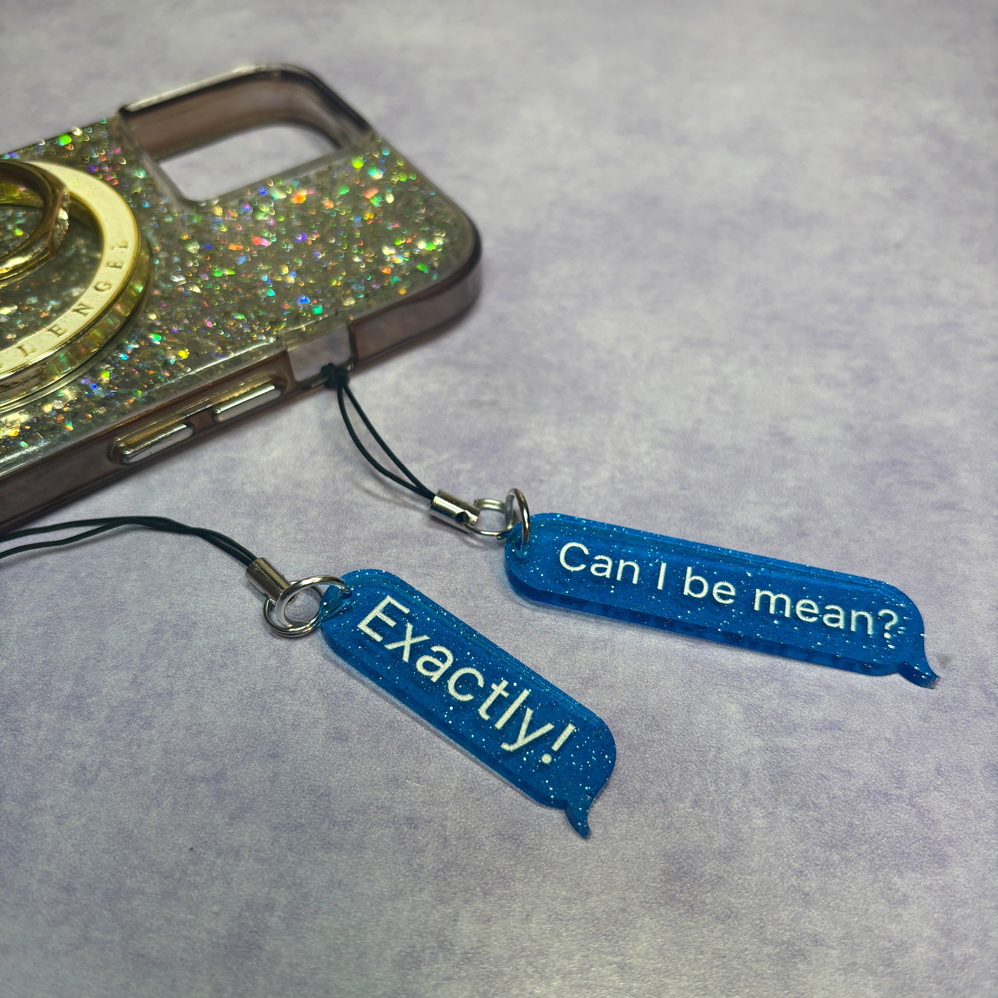 Text bubble phone charms Garbage Humans Text bubble phone charms Garbage Humans