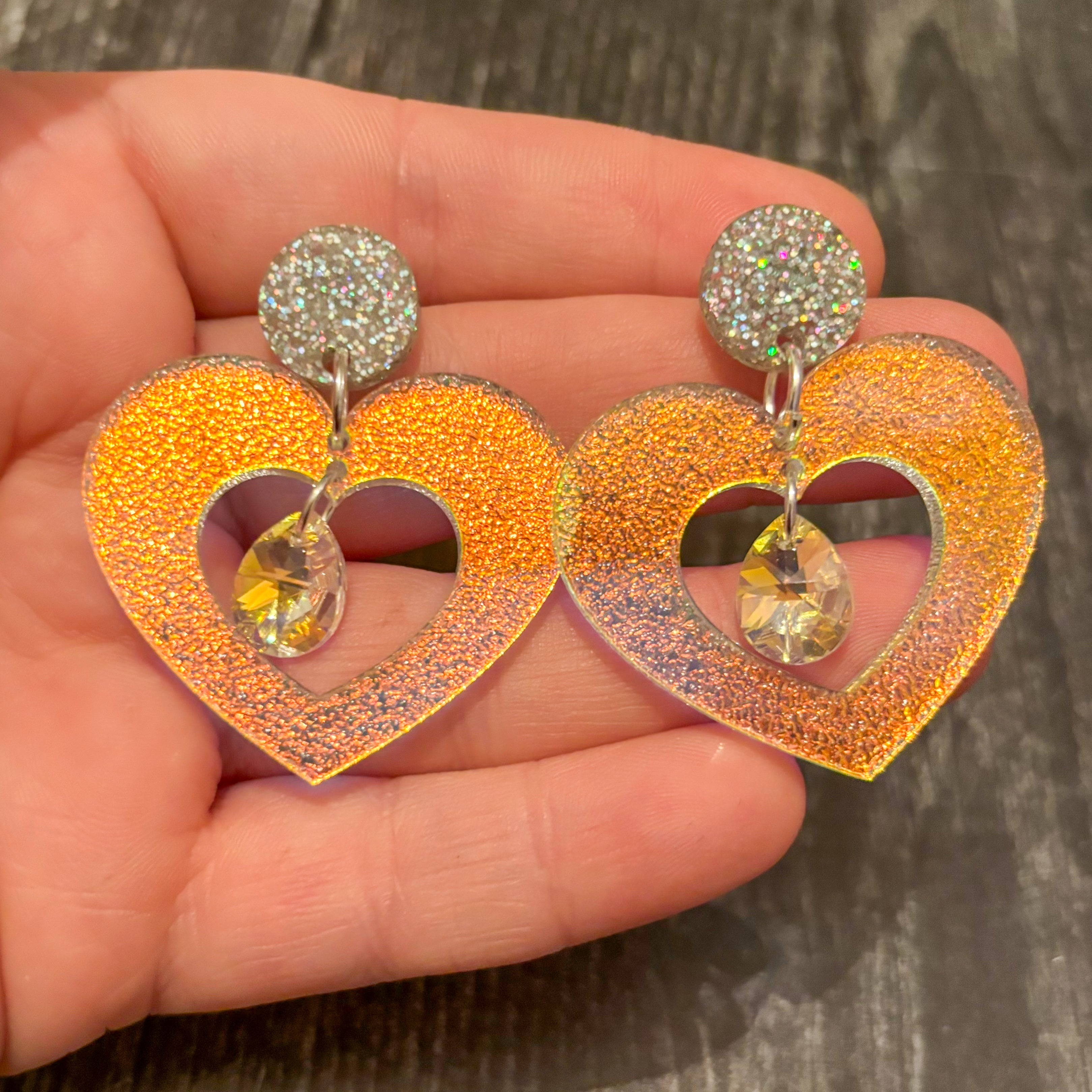 Crystal Huggie Heart Hoop Earrings | Tuckernuck Jewelry