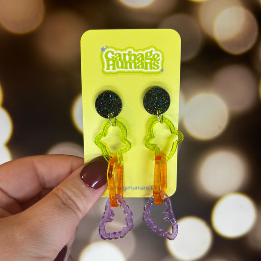 3 link earrings Halloween
