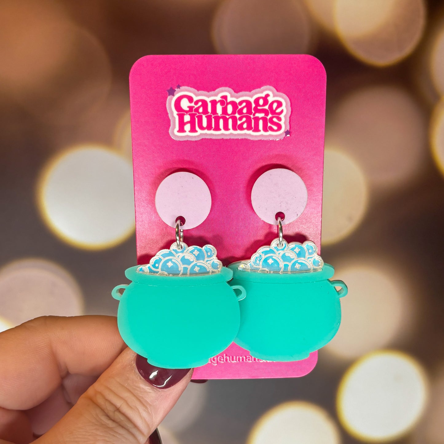 Pastel cauldron earrings