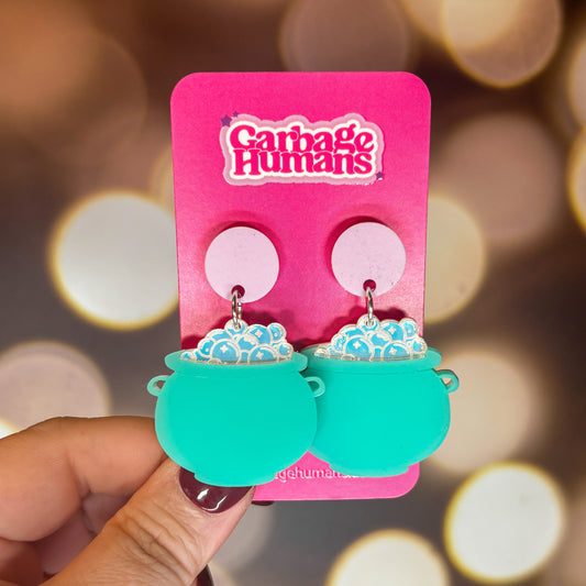 Pastel cauldron earrings