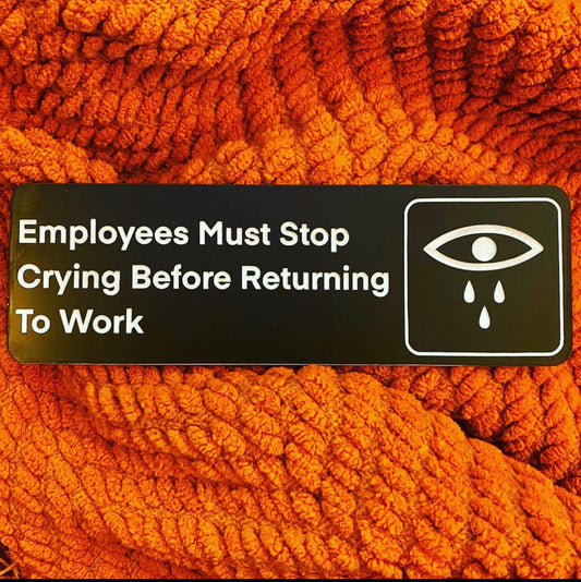 Employees acrylic sign