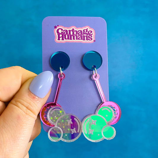Pink Bubble Wand Earrings