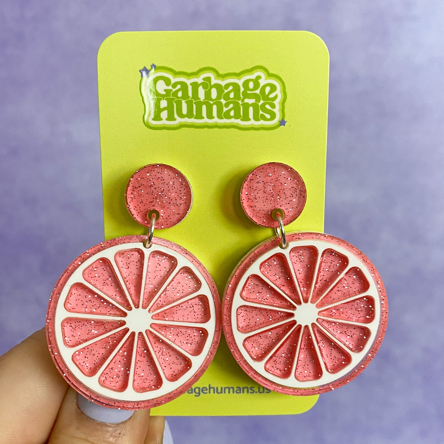 Grapefruit Slice Earrings
